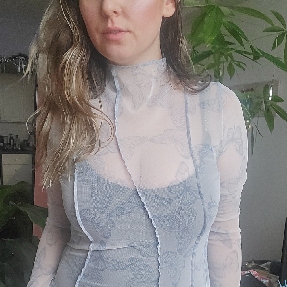Vintage mesh maxi dress